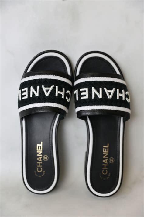 chanel sandals for cheap|chanel sandals black and white.